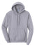 Port & Company PC78H/PC78HT Mens Core Pill Resistant Fleece Hooded Sweatshirt Hoodie w/ Pouch Pocket Silver Grey Flat Front