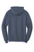 Port & Company PC78H/PC78HT Mens Core Pill Resistant Fleece Hooded Sweatshirt Hoodie w/ Pouch Pocket Steel Blue Flat Back