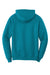 Port & Company PC78H/PC78HT Mens Core Pill Resistant Fleece Hooded Sweatshirt Hoodie w/ Pouch Pocket Teal Green Flat Back