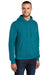 Port & Company PC78H/PC78HT Mens Core Pill Resistant Fleece Hooded Sweatshirt Hoodie w/ Pouch Pocket Teal Green Model 3q