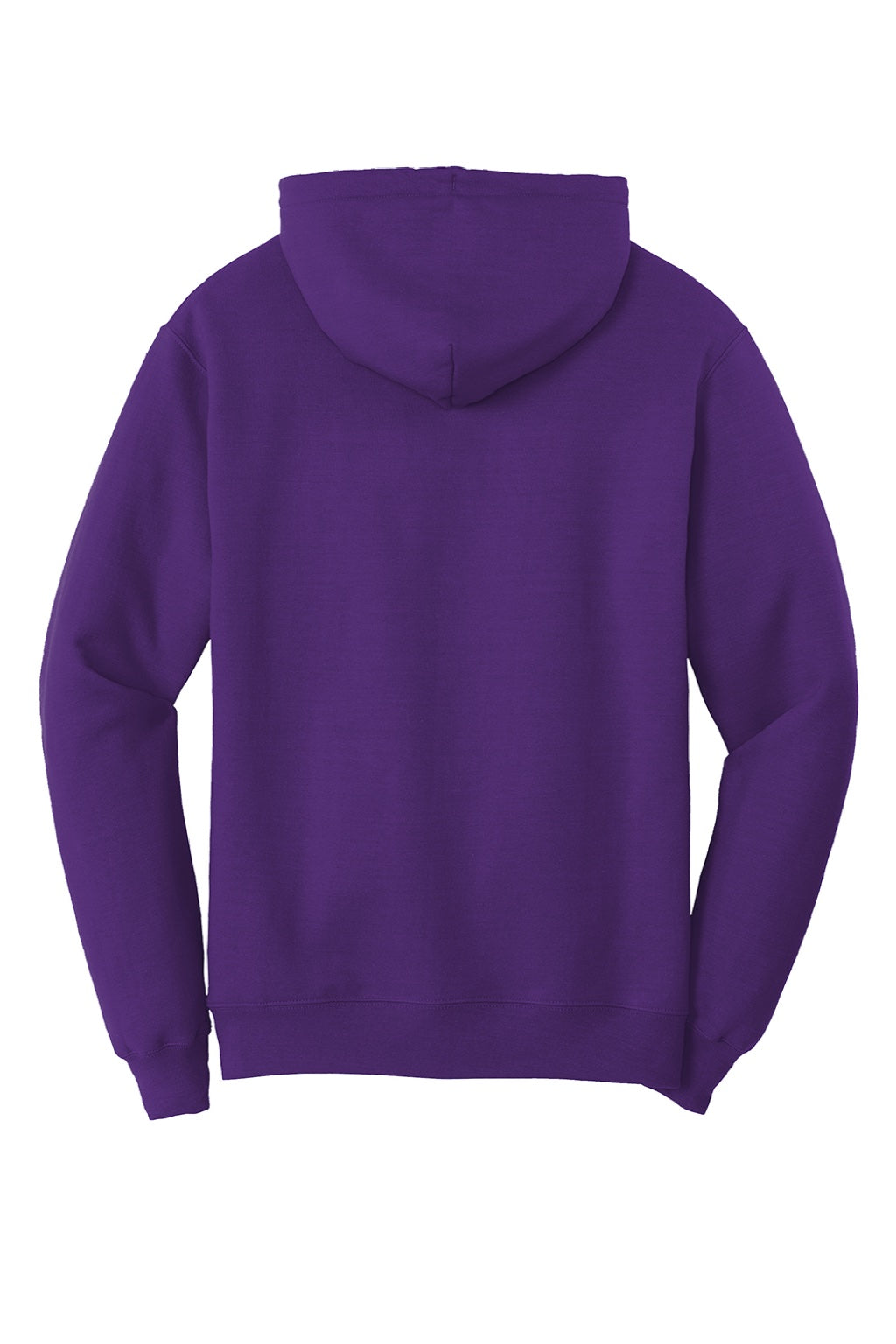 Port & Company PC78H/PC78HT Mens Core Pill Resistant Fleece Hooded Sweatshirt Hoodie w/ Pouch Pocket Team Purple Flat Back