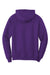 Port & Company PC78H/PC78HT Mens Core Pill Resistant Fleece Hooded Sweatshirt Hoodie w/ Pouch Pocket Team Purple Flat Back