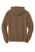 Port & Company PC78H/PC78HT Mens Core Pill Resistant Fleece Hooded Sweatshirt Hoodie w/ Pouch Pocket Woodland Brown Flat Back