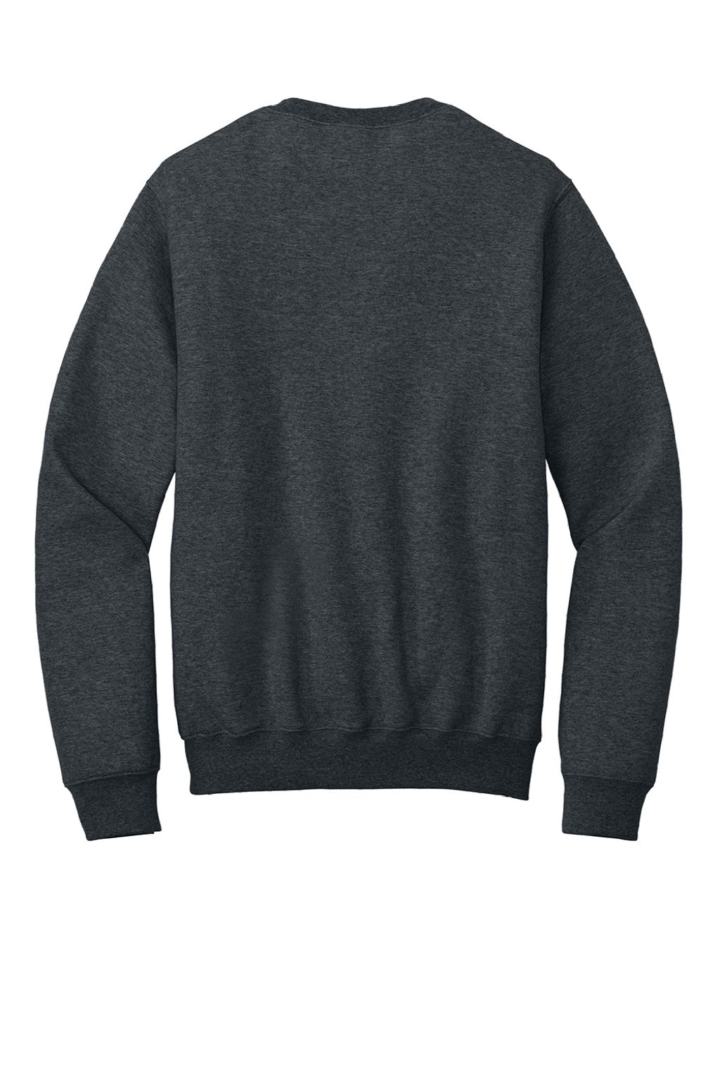 Port & Company PC78PKT Mens Core Fleece Crewneck Sweatshirt w/ Pouch Pocket Heather Dark Grey Flat Back