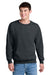 Port & Company PC78PKT Mens Core Fleece Crewneck Sweatshirt w/ Pouch Pocket Heather Dark Grey Model Front