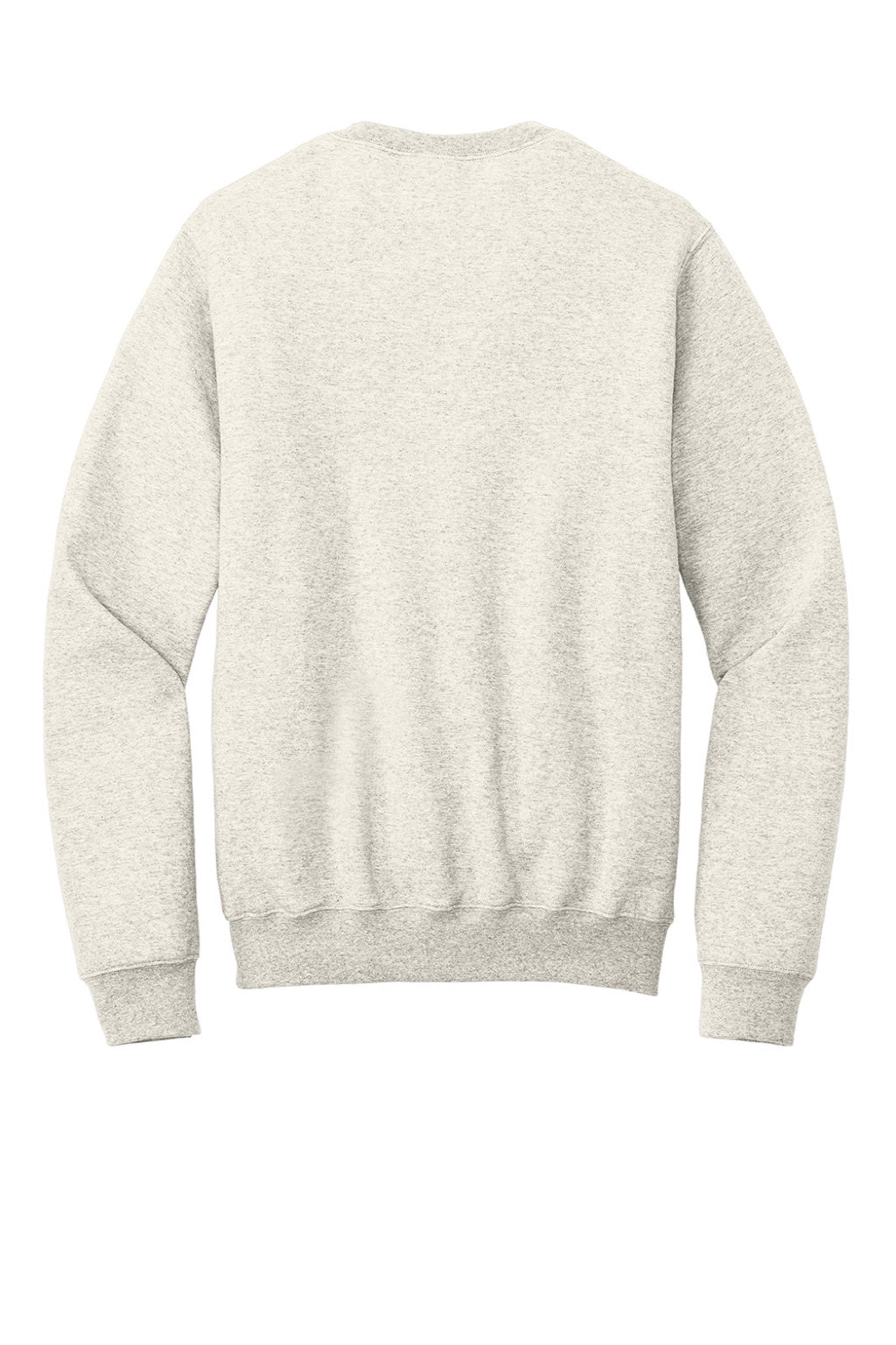 Port & Company PC78PKT Mens Core Fleece Crewneck Sweatshirt w/ Pouch Pocket Heather Oatmeal Flat Back