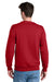 Port & Company PC78PKT Mens Core Fleece Crewneck Sweatshirt w/ Pouch Pocket Red Model Back