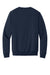Port & Company PC78PKT Mens Core Fleece Crewneck Sweatshirt w/ Pouch Pocket True Navy Blue Flat Back