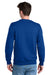 Port & Company PC78PKT Mens Core Fleece Crewneck Sweatshirt w/ Pouch Pocket True Royal Blue Model Back