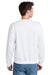 Port & Company PC78PKT Mens Core Fleece Crewneck Sweatshirt w/ Pouch Pocket White Model Back