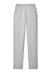 Port & Company PC78P Mens Core Pill Resistant Fleece Open Bottom Sweatpants w/ Pockets Ash Grey Flat Front