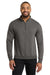 Port & Company PC78Q Mens Core Fleece 1/4 Zip Sweatshirt Charcoal Grey Model Front