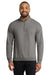 Port & Company PC78Q Mens Core Fleece 1/4 Zip Sweatshirt Heather Graphite Grey Model Front