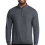 Port & Company Mens Core Fleece 1/4 Zip Sweatshirt - Heather Navy Blue
