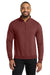 Port & Company PC78Q Mens Core Fleece 1/4 Zip Sweatshirt Maroon Model Front