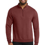 Port & Company Mens Core Fleece 1/4 Zip Sweatshirt - Maroon