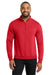 Port & Company PC78Q Mens Core Fleece 1/4 Zip Sweatshirt Red Model Front