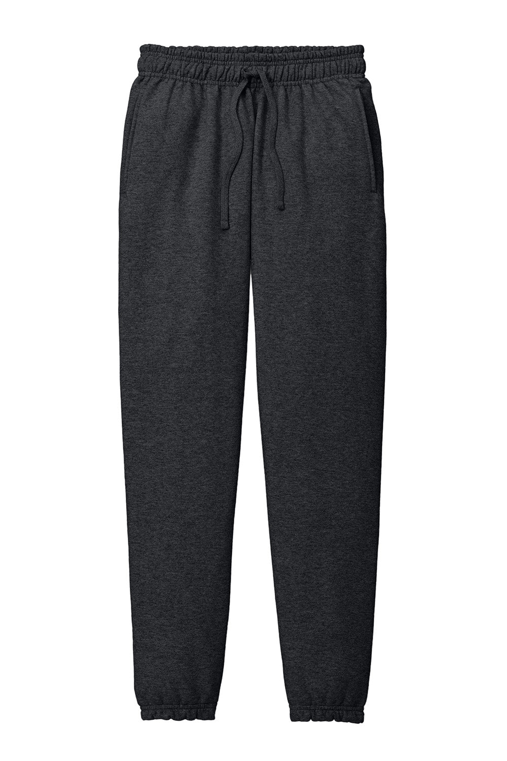 Port & Company PC78SP Mens Core Fleece Sweatpants w/ Pockets Heather Dark Grey Flat Front