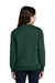 Port & Company PC78YPKT Youth Core Fleece Crewneck Sweatshirt w/ Pouch Pocket Dark Green Model Back