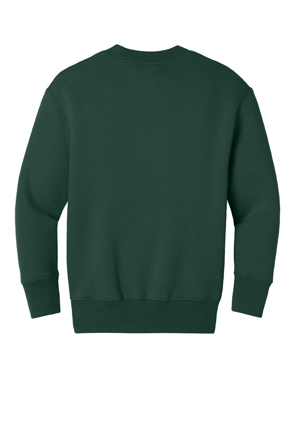 Port & Company PC78YPKT Youth Core Fleece Crewneck Sweatshirt w/ Pouch Pocket Dark Green Flat Back