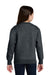 Port & Company PC78YPKT Youth Core Fleece Crewneck Sweatshirt w/ Pouch Pocket Heather Dark Grey Model Back