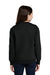 Port & Company PC78YPKT Youth Core Fleece Crewneck Sweatshirt w/ Pouch Pocket Jet Black Model Back