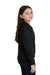 Port & Company PC78YPKT Youth Core Fleece Crewneck Sweatshirt w/ Pouch Pocket Jet Black Model Side
