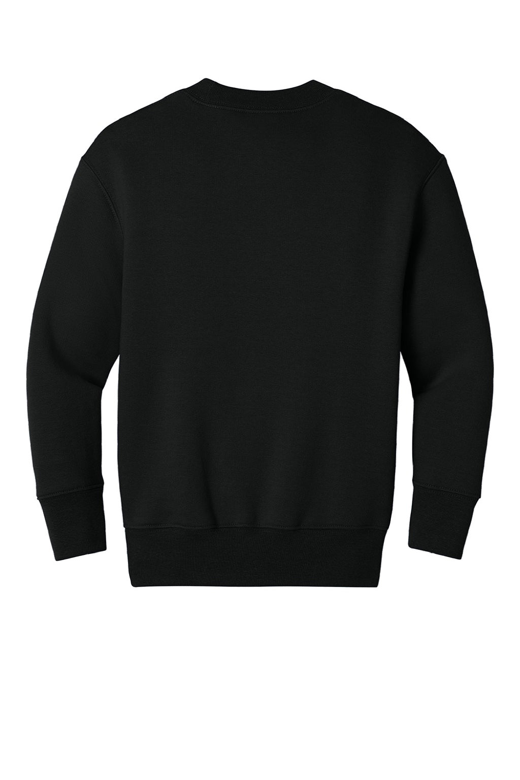 Port & Company PC78YPKT Youth Core Fleece Crewneck Sweatshirt w/ Pouch Pocket Jet Black Flat Back