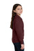 Port & Company PC78YPKT Youth Core Fleece Crewneck Sweatshirt w/ Pouch Pocket Maroon Model Side