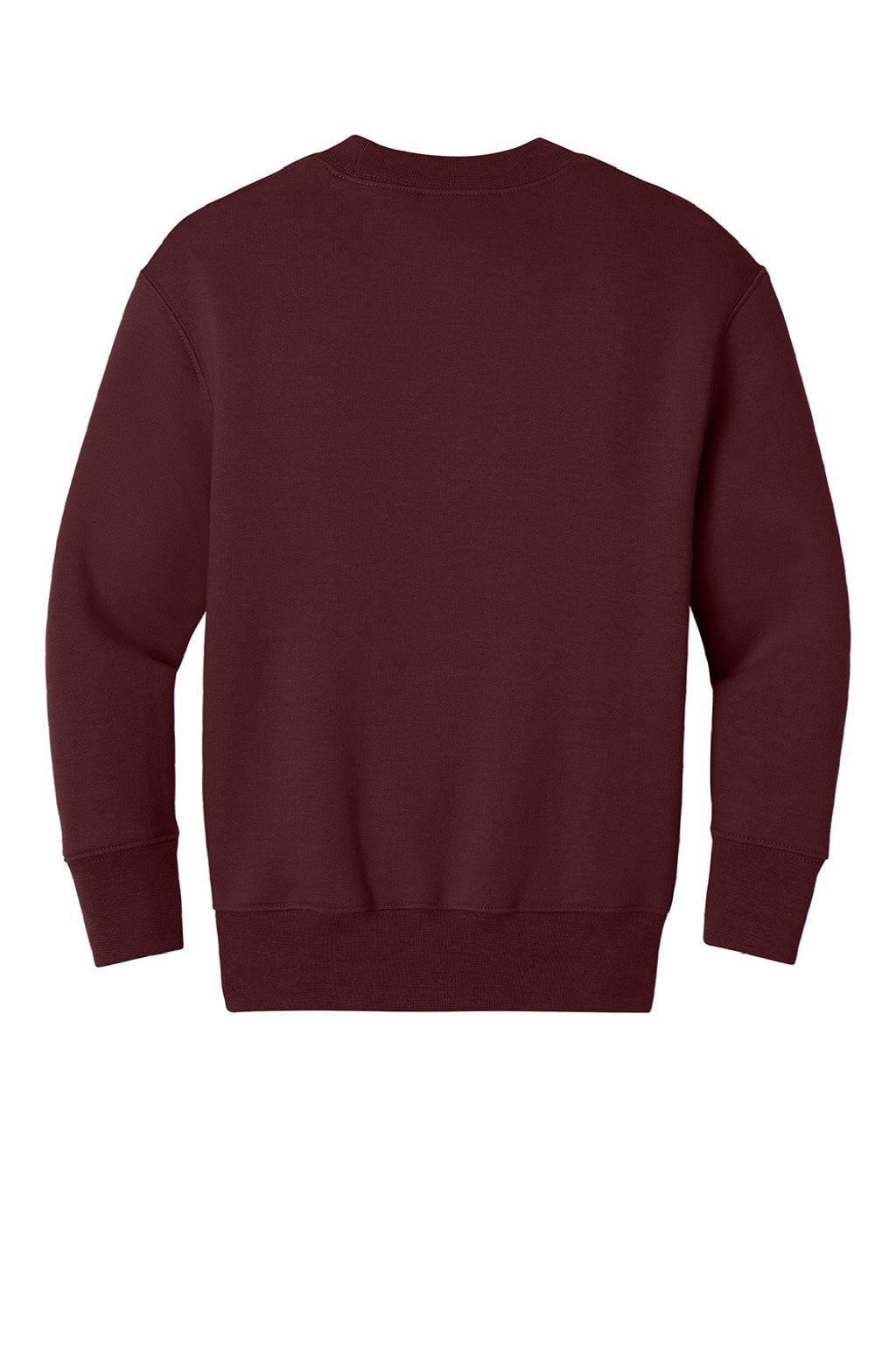 Port & Company PC78YPKT Youth Core Fleece Crewneck Sweatshirt w/ Pouch Pocket Maroon Flat Back