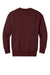 Port & Company PC78YPKT Youth Core Fleece Crewneck Sweatshirt w/ Pouch Pocket Maroon Flat Back