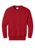 Port & Company PC78YPKT Youth Core Fleece Crewneck Sweatshirt w/ Pouch Pocket Red Flat Front