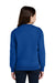 Port & Company PC78YPKT Youth Core Fleece Crewneck Sweatshirt w/ Pouch Pocket True Royal Blue Model Back