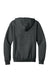 Port & Company PC78ZH Mens Core Pill Resistant Fleece Full Zip Hooded Sweatshirt Hoodie w/ Pockets Heather Black Flat Back