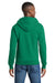 Port & Company PC78ZH Mens Core Pill Resistant Fleece Full Zip Hooded Sweatshirt Hoodie w/ Pockets Kelly Green Model Back