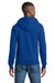 Port & Company PC78ZH Mens Core Pill Resistant Fleece Full Zip Hooded Sweatshirt Hoodie w/ Pockets True Royal Blue Model Back