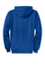 Port & Company PC78ZH Mens Core Pill Resistant Fleece Full Zip Hooded Sweatshirt Hoodie w/ Pockets True Royal Blue Flat Back