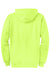 Port & Company PC78ZH Mens Core Pill Resistant Fleece Full Zip Hooded Sweatshirt Hoodie w/ Pockets Neon Yellow Flat Back