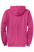 Port & Company PC78ZH Mens Core Pill Resistant Fleece Full Zip Hooded Sweatshirt Hoodie w/ Pockets Sangria Pink Flat Back