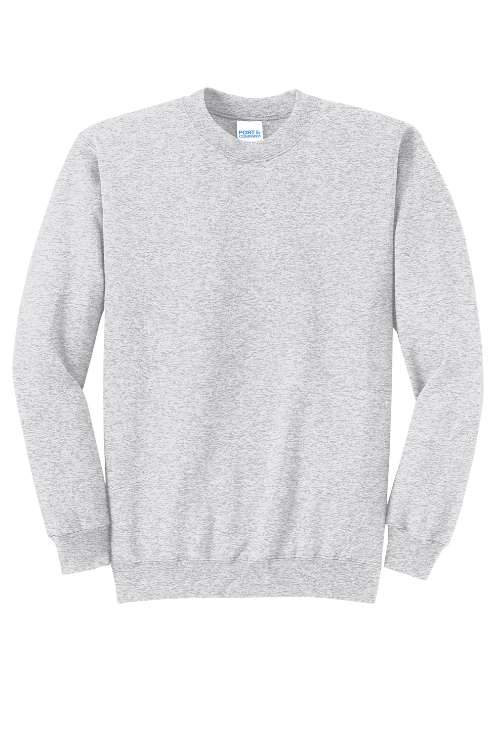 Port & Company PC78 Mens Core Pill Resistant Fleece Crewneck Sweatshirt Ash Grey Flat Front