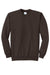 Port & Company PC78 Mens Core Pill Resistant Fleece Crewneck Sweatshirt Dark Chocolate Brown Flat Front