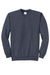 Port & Company PC78 Mens Core Pill Resistant Fleece Crewneck Sweatshirt Heather Navy Blue Flat Front