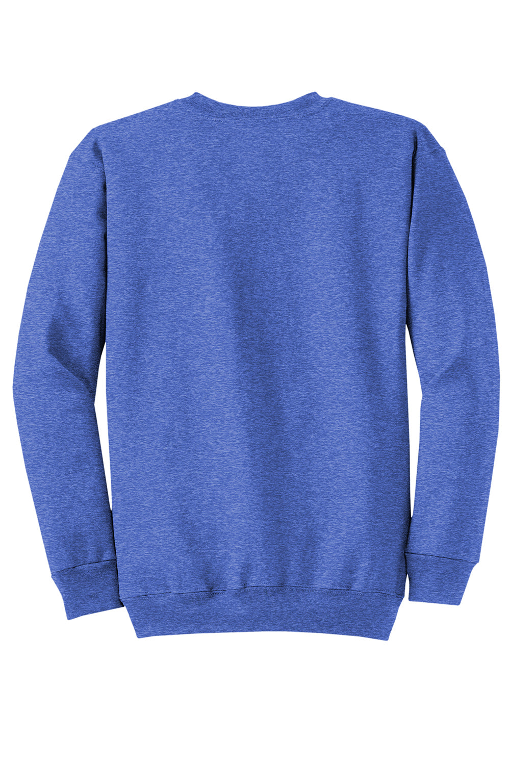 Port & Company PC78 Mens Core Pill Resistant Fleece Crewneck Sweatshirt Heather Royal Blue Flat Back