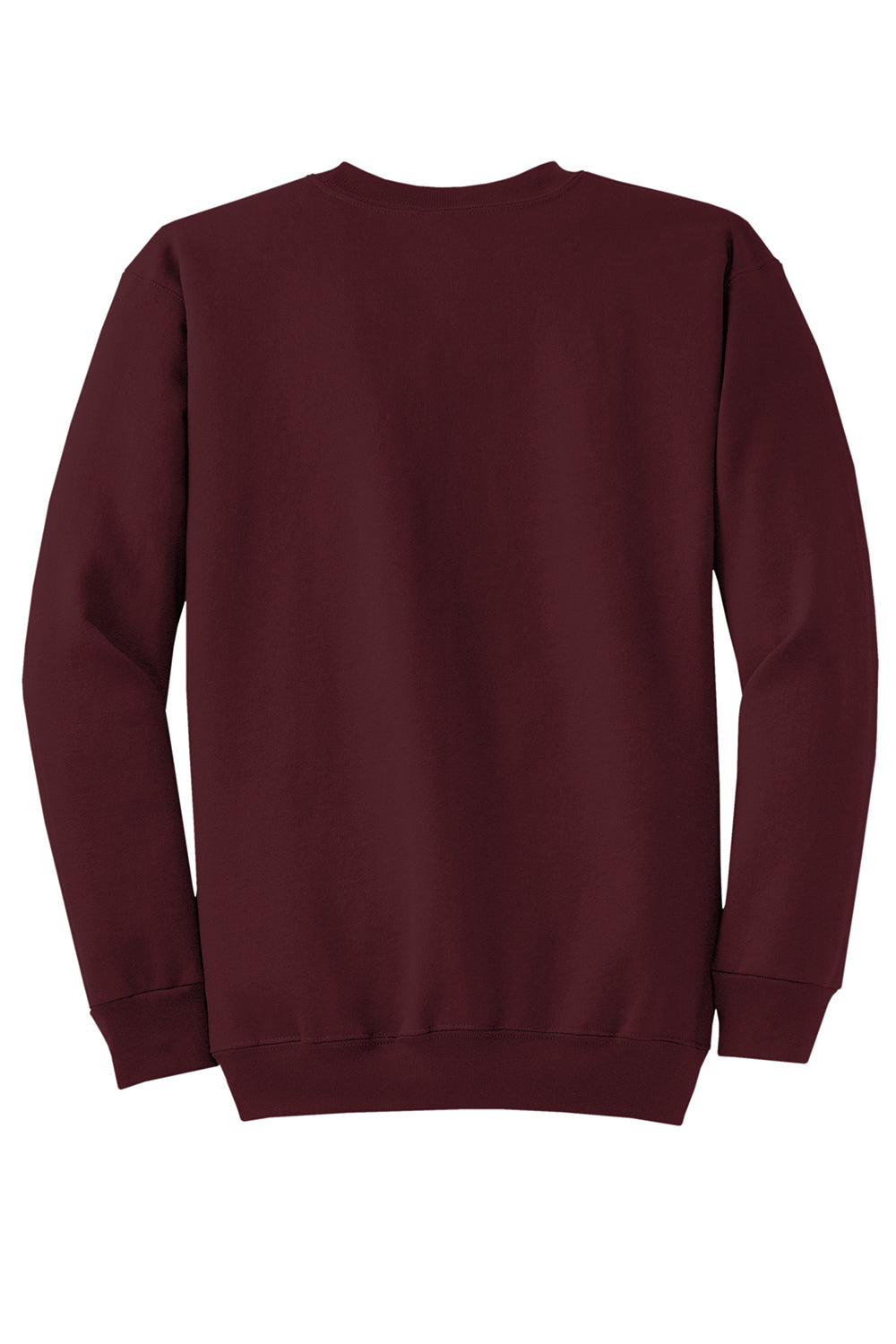 Port & Company PC78 Mens Core Pill Resistant Fleece Crewneck Sweatshirt Maroon Flat Back