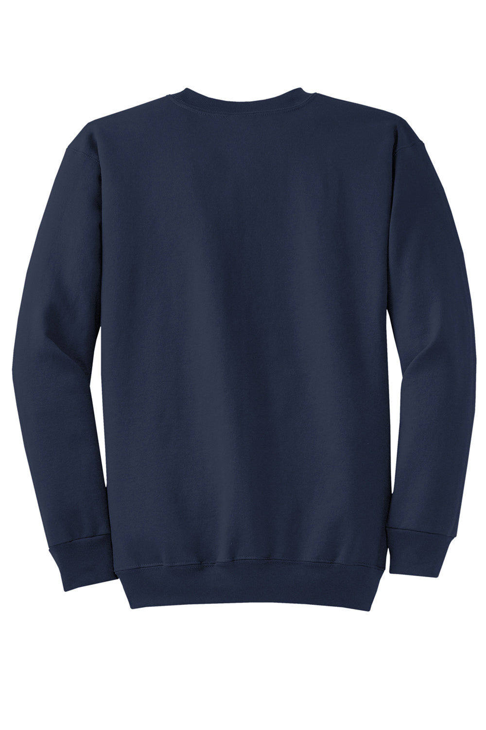 Port & Company PC78 Mens Core Pill Resistant Fleece Crewneck Sweatshirt Navy Blue Flat Back
