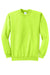 Port & Company PC78 Mens Core Pill Resistant Fleece Crewneck Sweatshirt Neon Yellow Flat Front