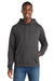 Port & Company PC850H Mens Fan Favorite Fleece Hooded Sweatshirt Hoodie w/ Pouch Pocket Charcoal Grey Model Front