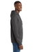 Port & Company PC850H Mens Fan Favorite Fleece Hooded Sweatshirt Hoodie w/ Pouch Pocket Charcoal Grey Model Side