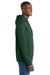 Port & Company PC850H Mens Fan Favorite Fleece Hooded Sweatshirt Hoodie w/ Pouch Pocket Forest Green Model Side