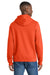 Port & Company PC850H Mens Fan Favorite Fleece Hooded Sweatshirt Hoodie w/ Pouch Pocket Orange Model Back